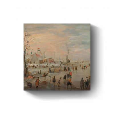 Genieten van het ijs door Hendrik Avercamp