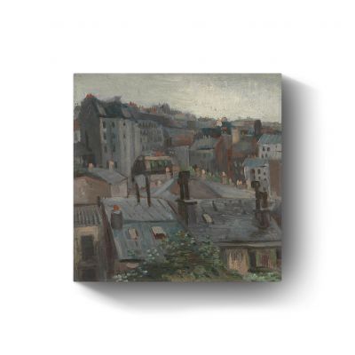 Gezicht vanuit Vincents atelier door Vincent van Gogh