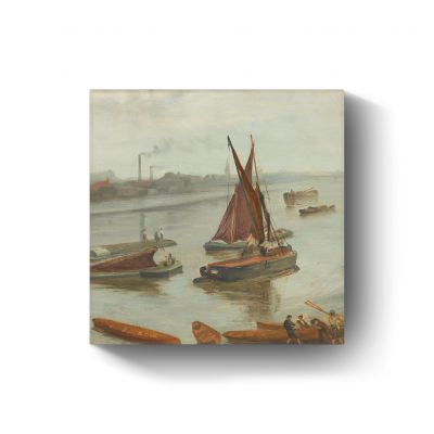 Grey and Silver: Old Battersea Reach door James Abbott McNeil Whistler