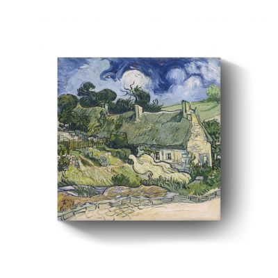 Thatched cottages at Cordeville door Vincent van Gogh