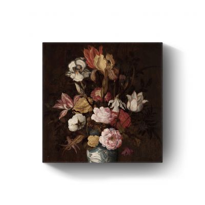 Bloemen in een Wan Li vaas door Balthasar van der Ast