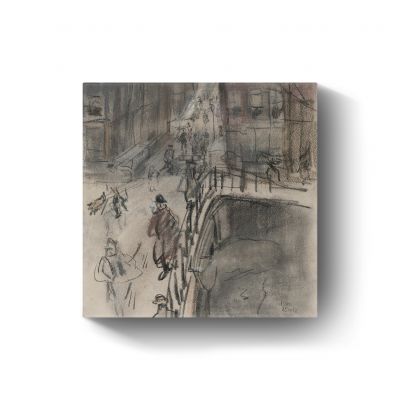 Brug over het Singel bij de Oud Spiegelstraat te Amsterdam door Isaac Israëls