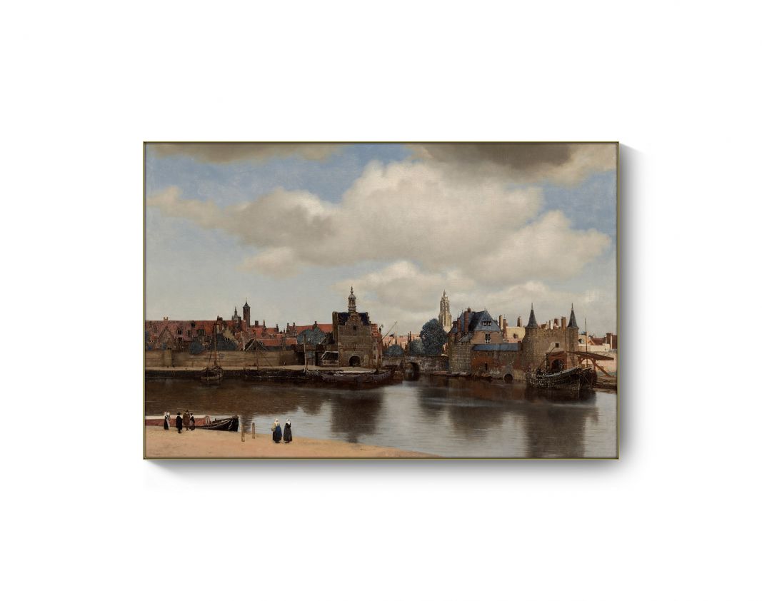 Gezicht op Delft door Johannes Vermeer