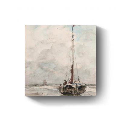 Visserspink aan het strand door Jacob Maris